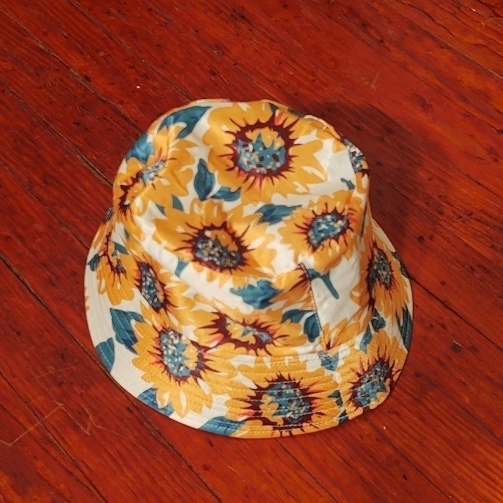 Sunflower Print Cotton Bucket Hat - Picture 7 of 7